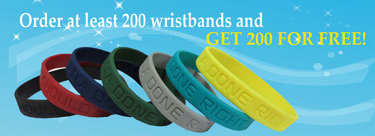 Get 200 Wristbands Free Banner